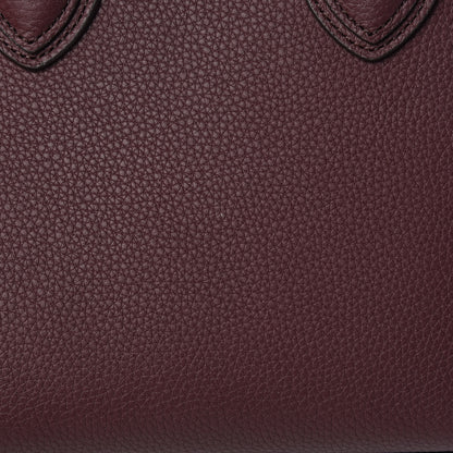 Celine Drummed Calfskin Nano Luggage Dark Wine 8 of 12