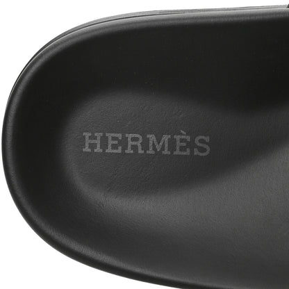 Hermes Calfskin Womens Chypre Sandals 38 Black 9 of 10