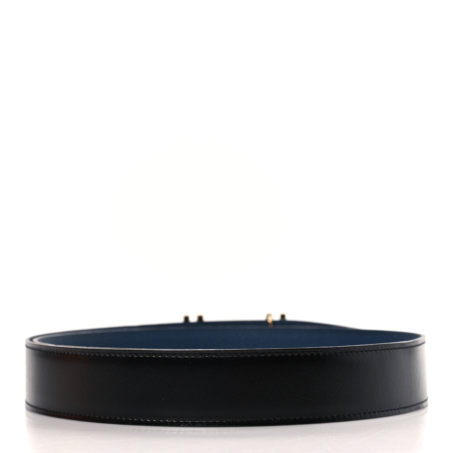 Hermes Box Togo 32mm Au Carre H Belt 85 34 Black Bleu De Malte 2 of 7