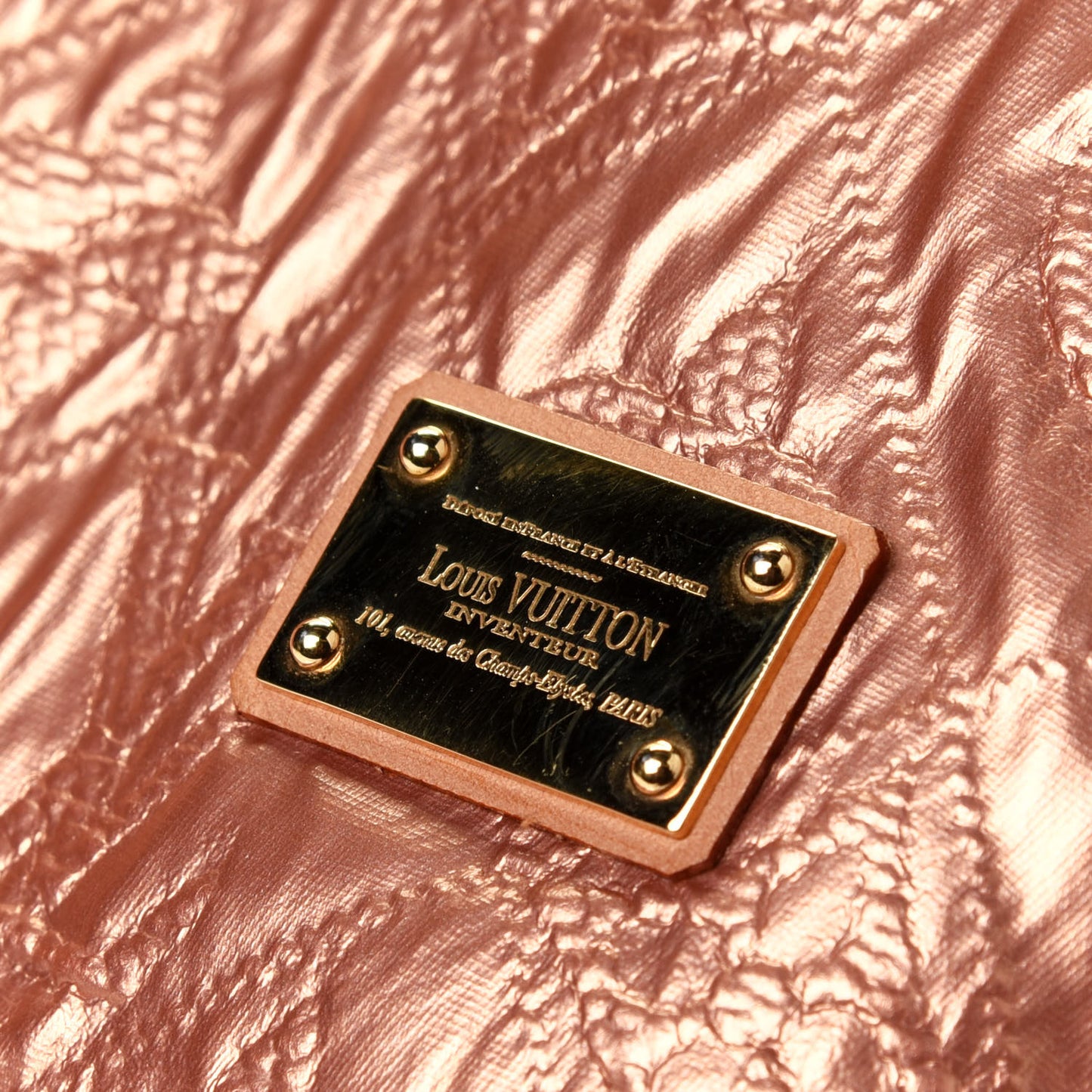 Jacquard Quilted Monogram Limelight Clutch GM Rose Gold