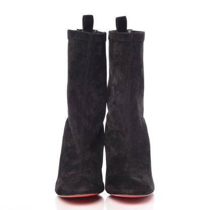 Christian Louboutin Veau Velours Stretch Gena 85 Bootie 37.5 Black 2 of 8