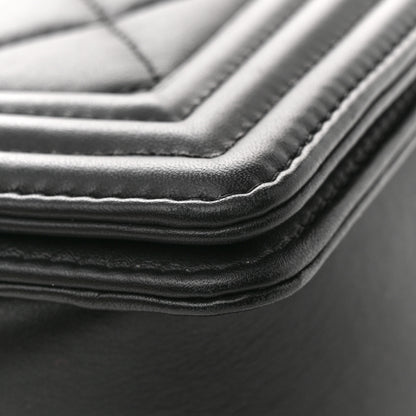 Chanel Lambskin Quilted Large Boy Flap Black 11 of 14