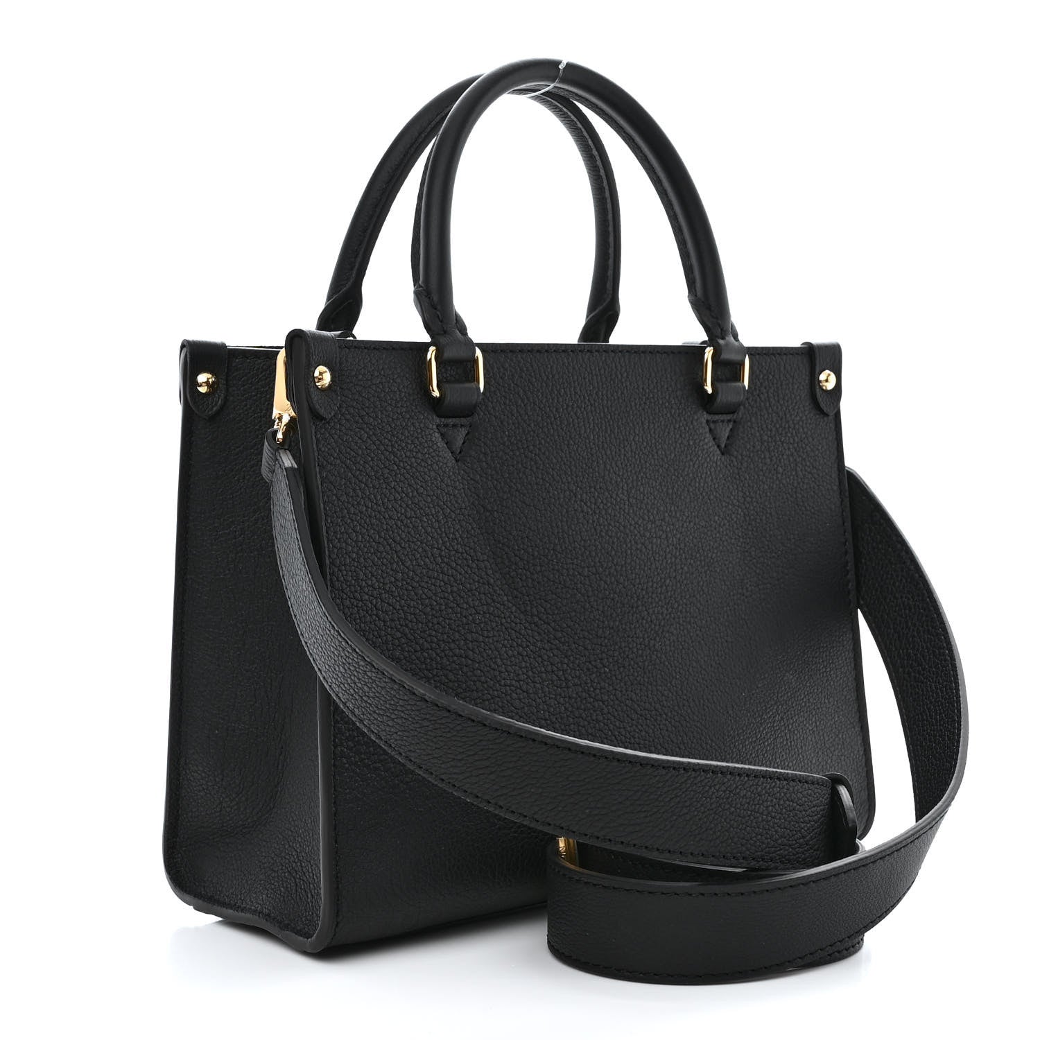 Louis Vuitton Calfskin Lock & Go Tote Black 3 of 11