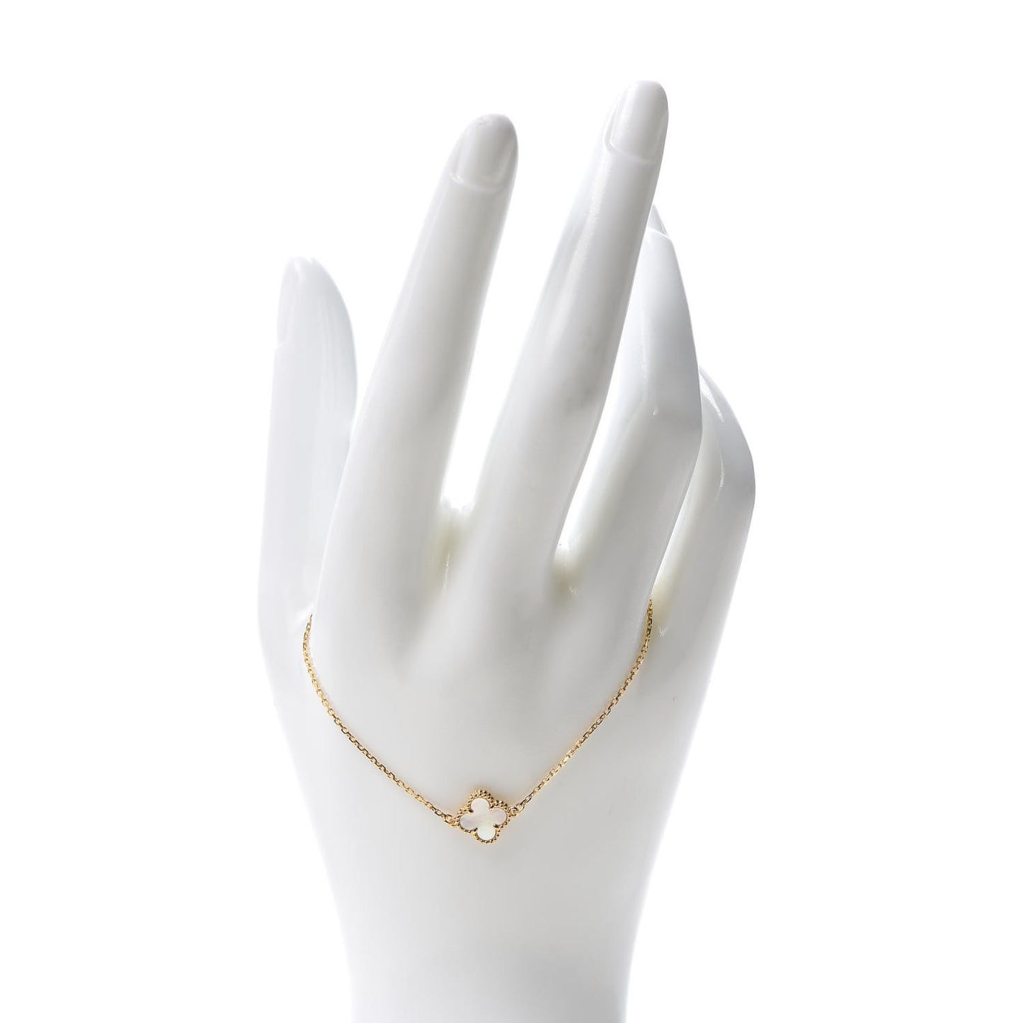 18K Yellow Gold Mother of Pearl Sweet Alhambra Bracelet