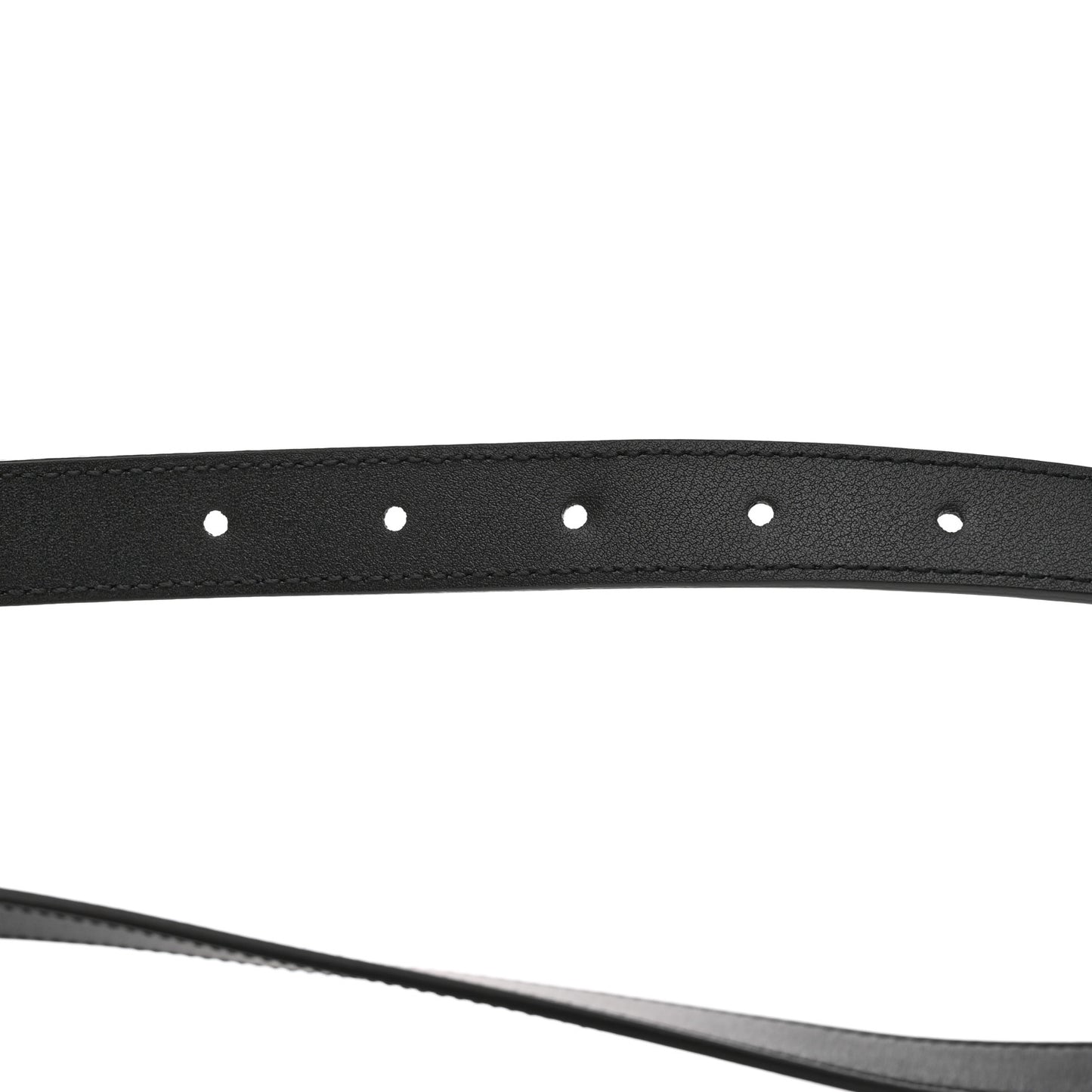 Calfskin Pearl Double G 20mm Belt 90 36 Black Cream