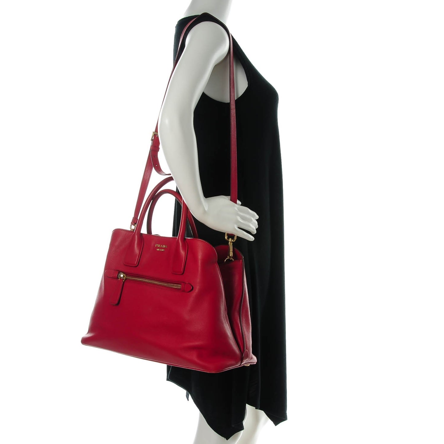 Saffiano Cuir Open Promenade Tote Fuoco