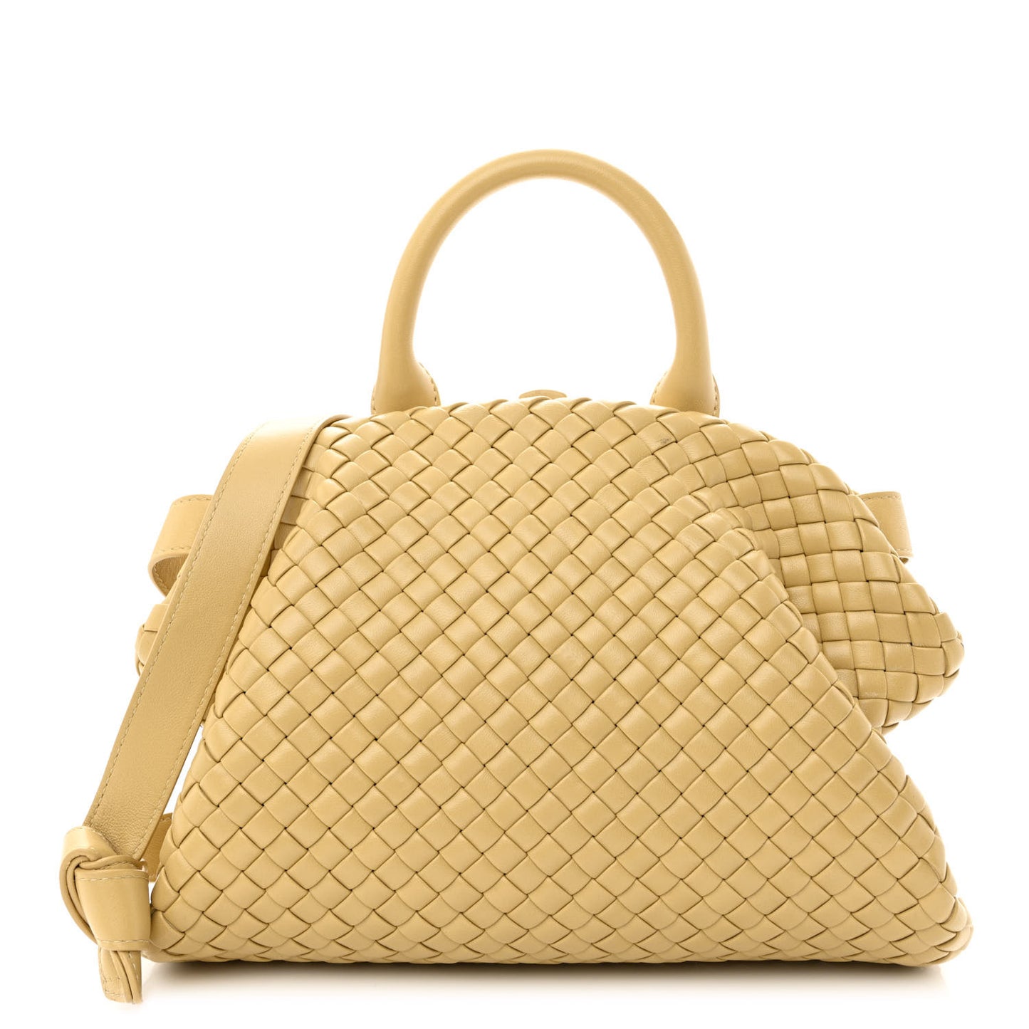 Nappa Intrecciato Padded Small The Top Handle Tote Bag Porridge