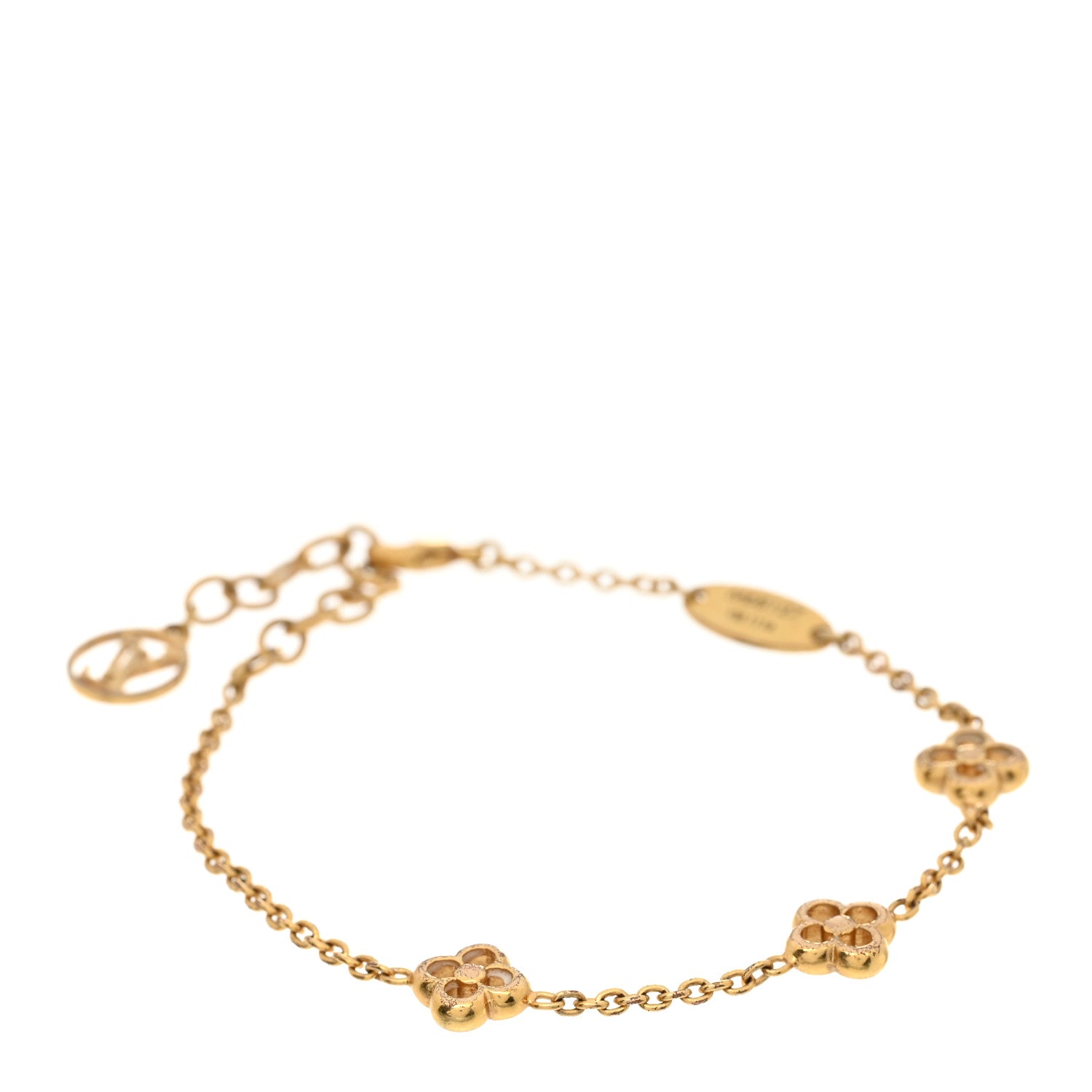 Louis Vuitton Brass Flower Full Bracelet Gold 1 of 5