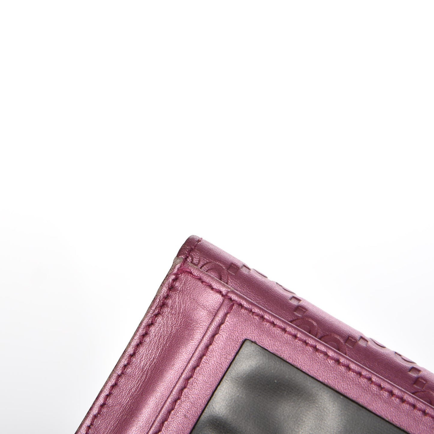 Metallic Soft Guccissima Heart Travel Wallet Fresia Rose