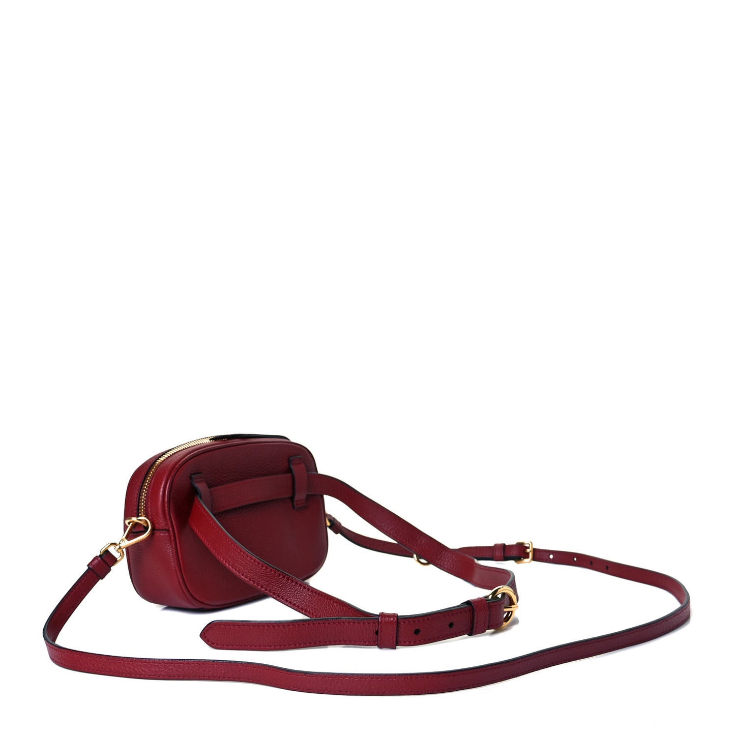 Vitello Daino Logo Belt Bag Rubino