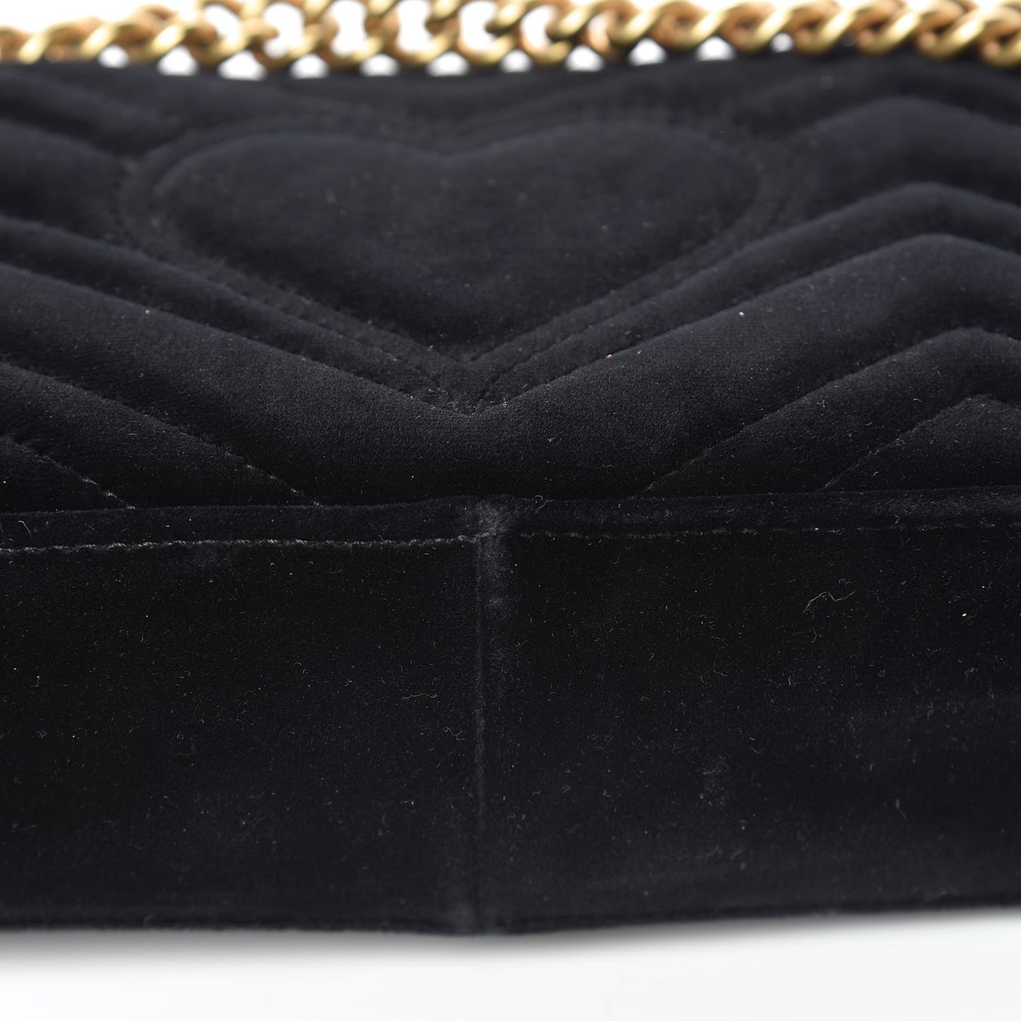 Velvet Matelasse Mini GG Marmont Shoulder Bag Black