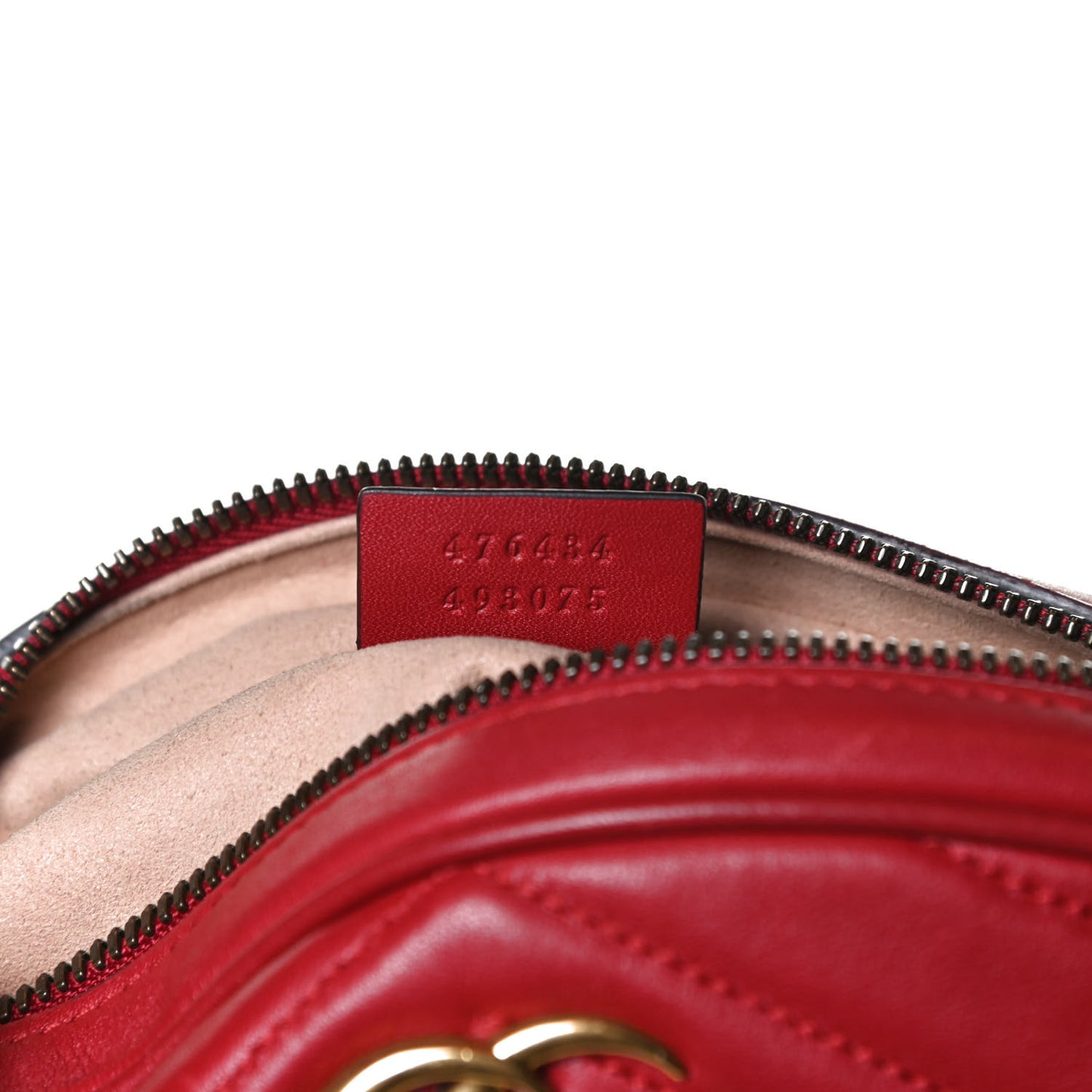 Calfskin Matelasse GG Marmont Belt Bag 85 34 Hibiscus Red
