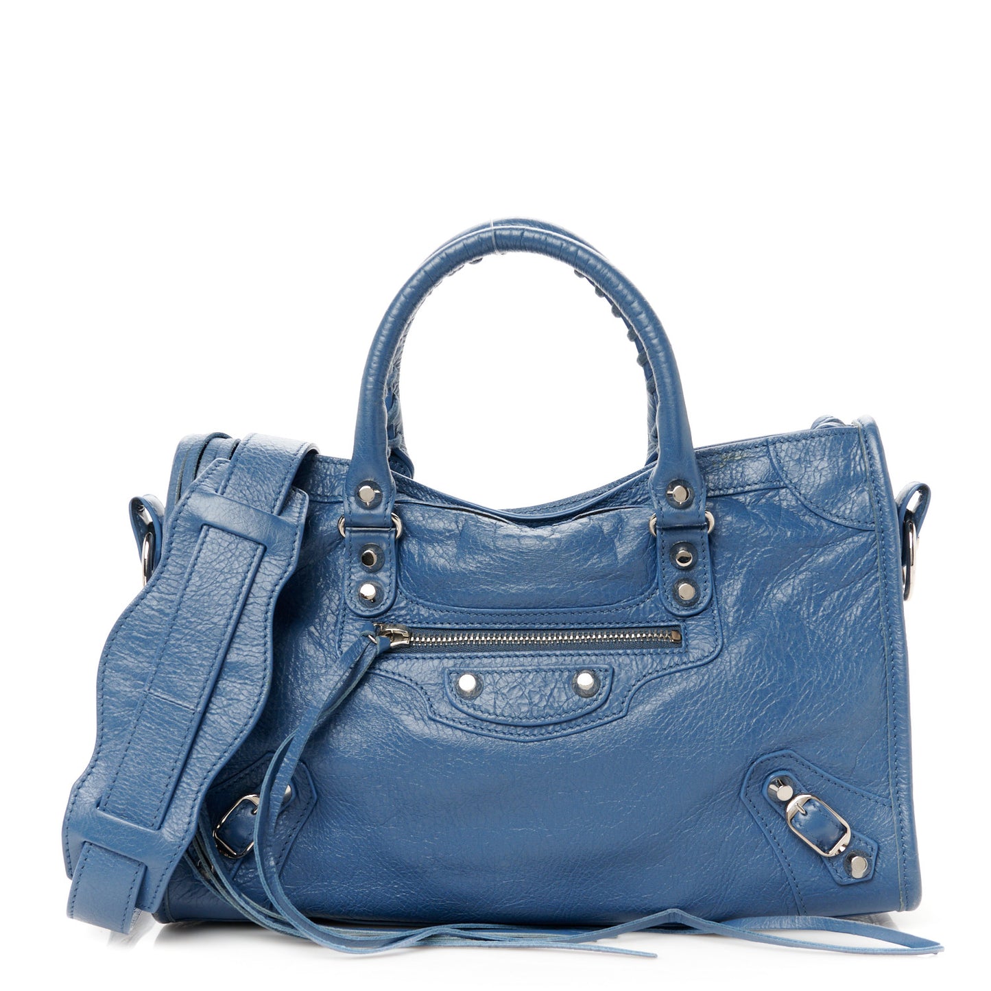 Agneau Classic Silver Hardware S City Denim Blue