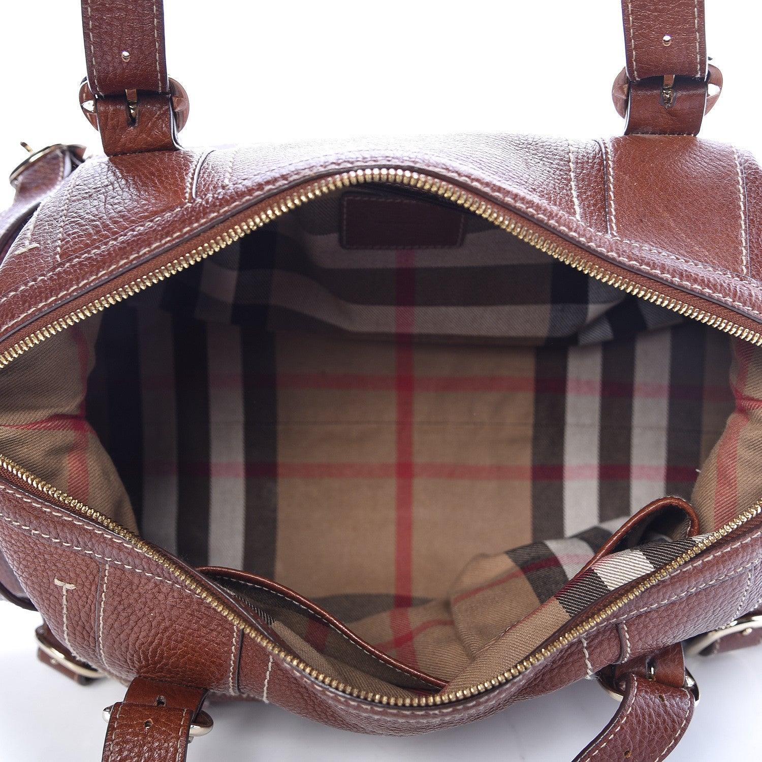 Burberry Grained Calfskin Satchel Brown 5 of 9