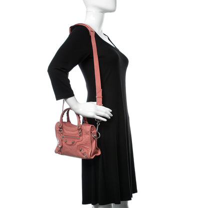 Balenciaga Agneau Giant 12 Silver Hardware Mini City Rose Bombon Raspberry 2 of 12