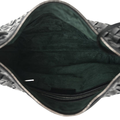 Bottega Veneta Deerskin Intrecciato Small Traveler Hobo Black 5 of 11