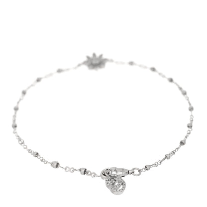 Gucci 18K White Gold Diamond Flora Station Bracelet 2 of 4