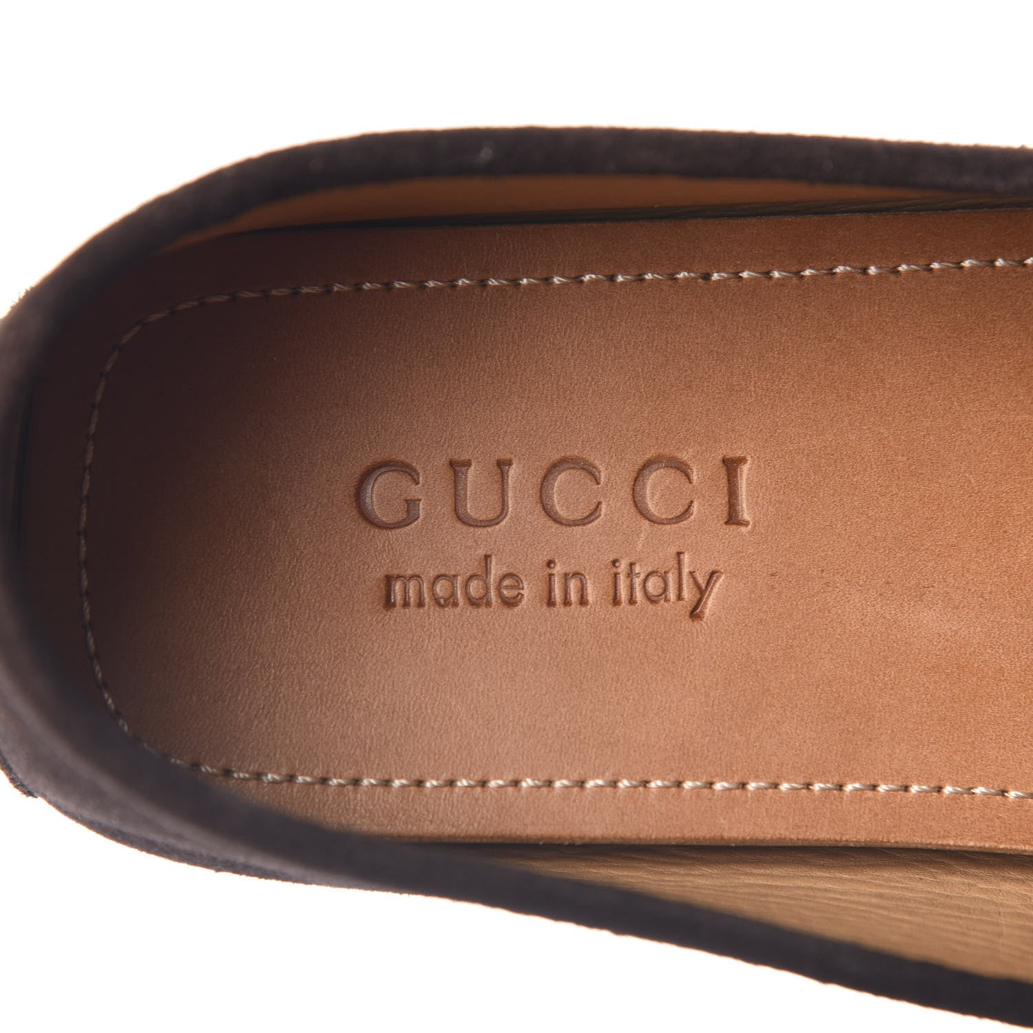 Gucci Suede Web Mens Horsebit Driver Loafers 8.5 Cocoa 7 of 9