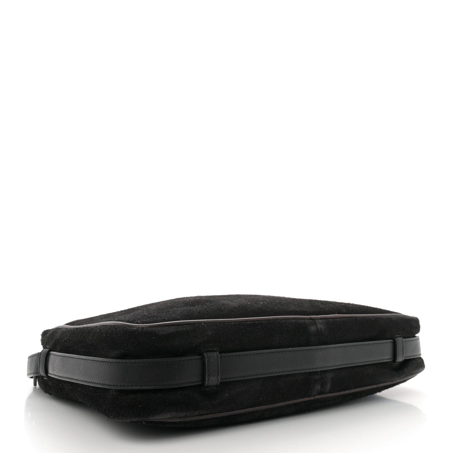 Saint Laurent Suede Flat Messenger Bag Black 4 of 11