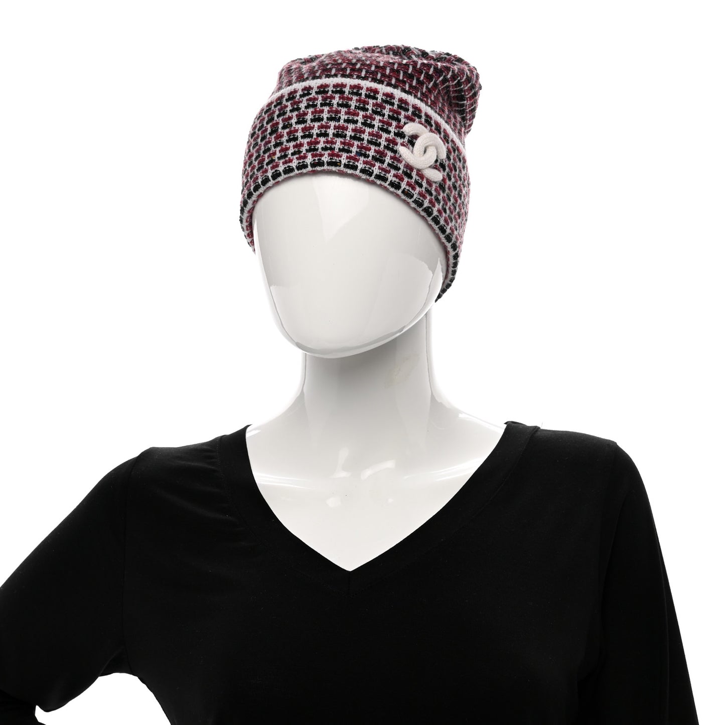 Cashmere CC Beanie Hat Pink Multicolor