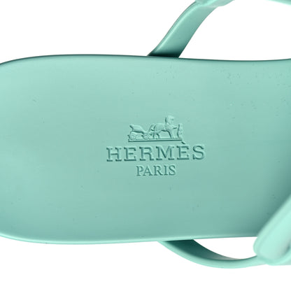 Hermes Rubber Womens Egerie Sandals 41 Vert Embrun 9 of 9
