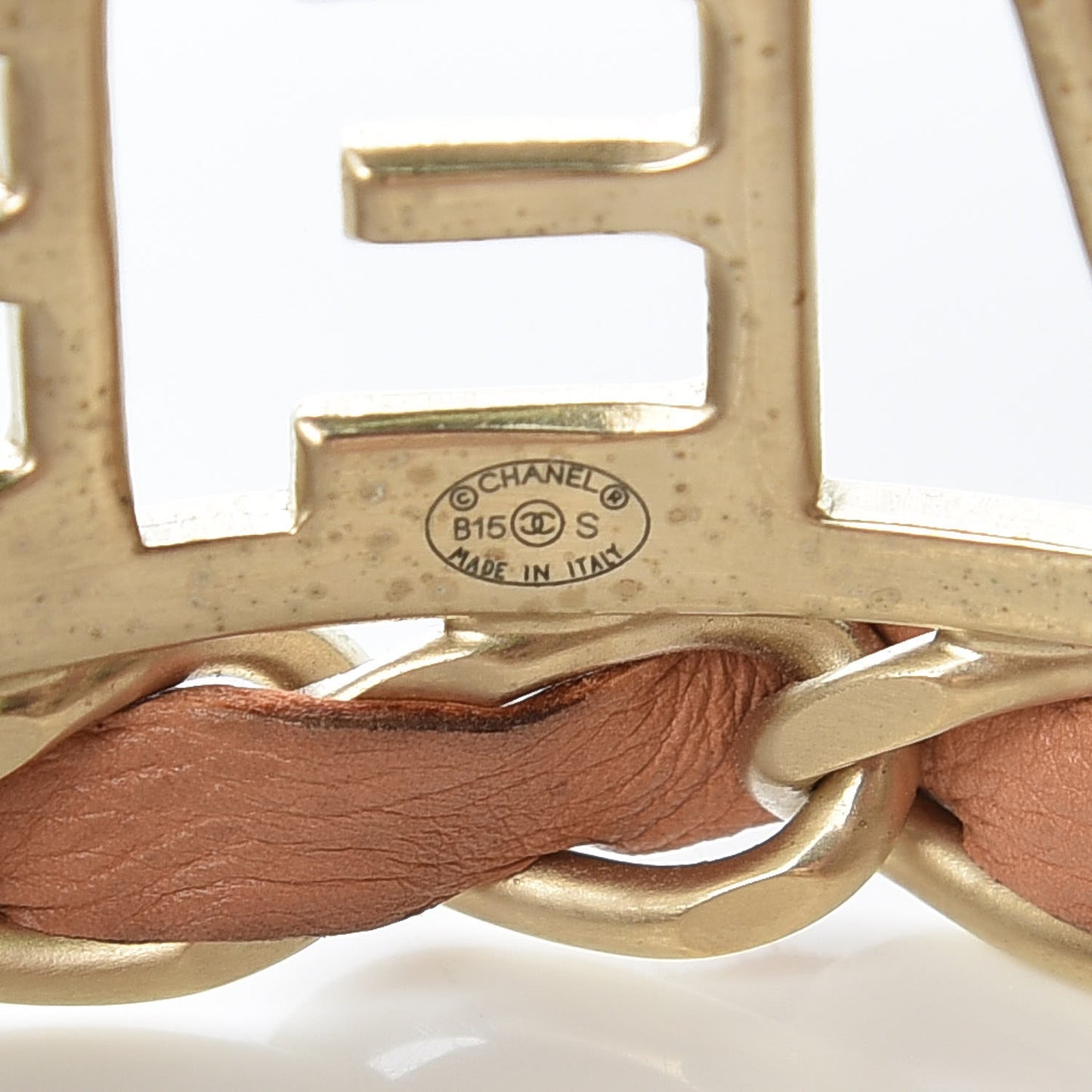 Lambskin Tweed We Need Bracelet Pink Beige