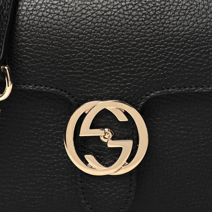 Gucci Dollar Calfskin Small Interlocking G Shoulder Bag Black 9 of 11