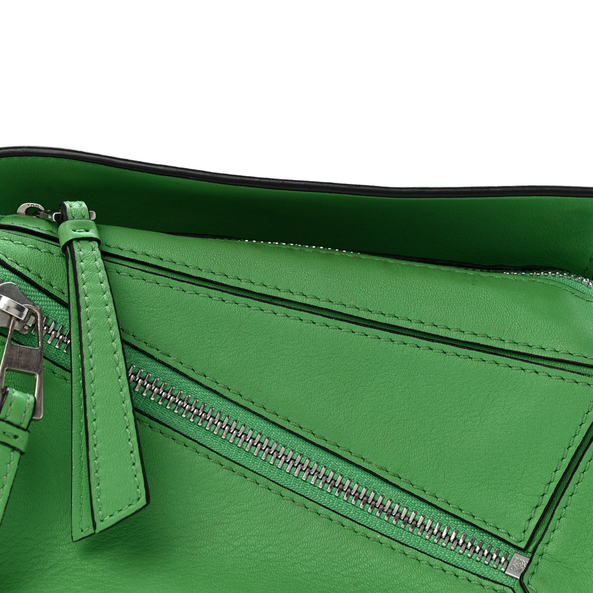 Calfskin Mini Puzzle Bumbag Clover Green