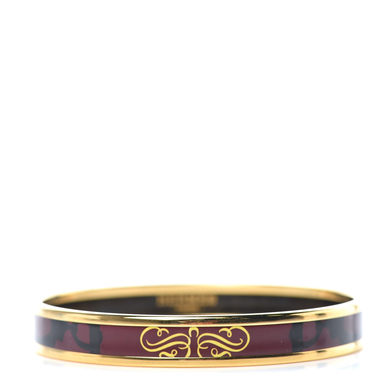 Hermes Enamel Printed Narrow Brides De Gala Tattoo Bracelet 65 Tropical Club 1 of 5