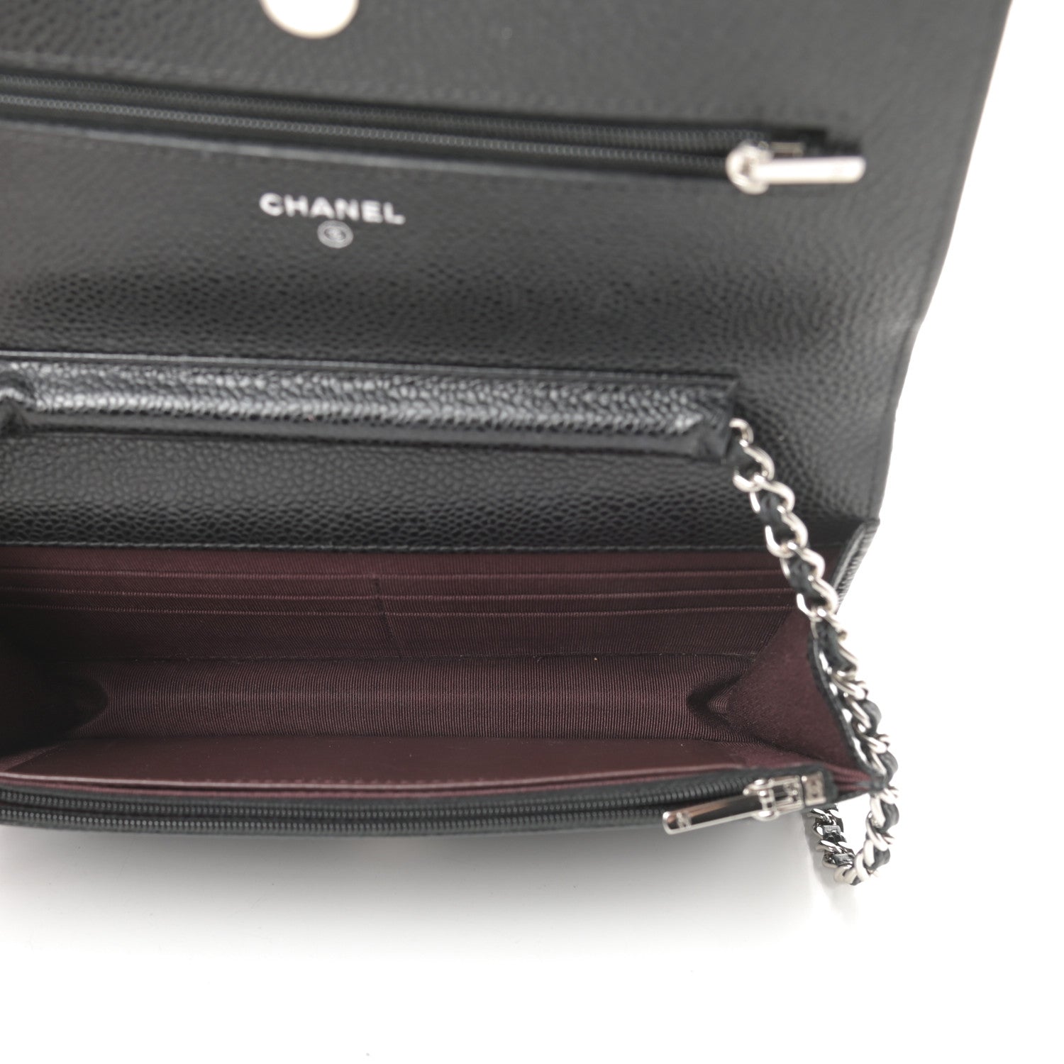 Chanel Caviar Quilted Wallet On Chain WOC Black 5 of 12