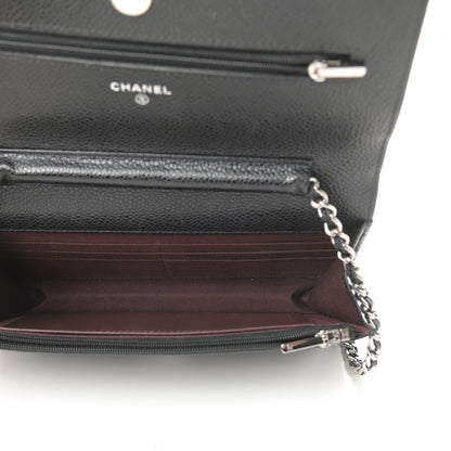 Chanel Caviar Quilted Wallet On Chain WOC Black 5 of 12