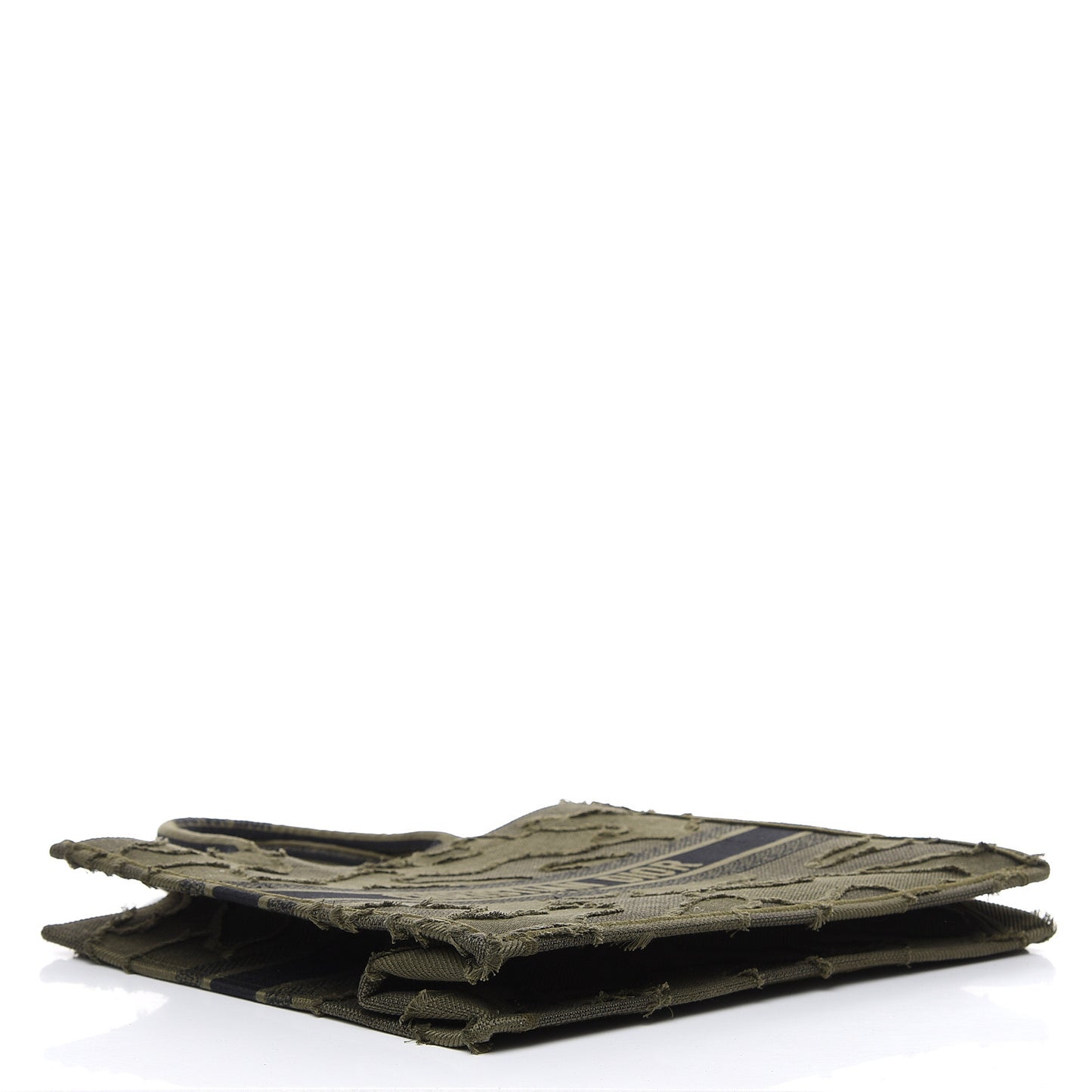 Canvas Embroidered Camouflage Book Tote Green