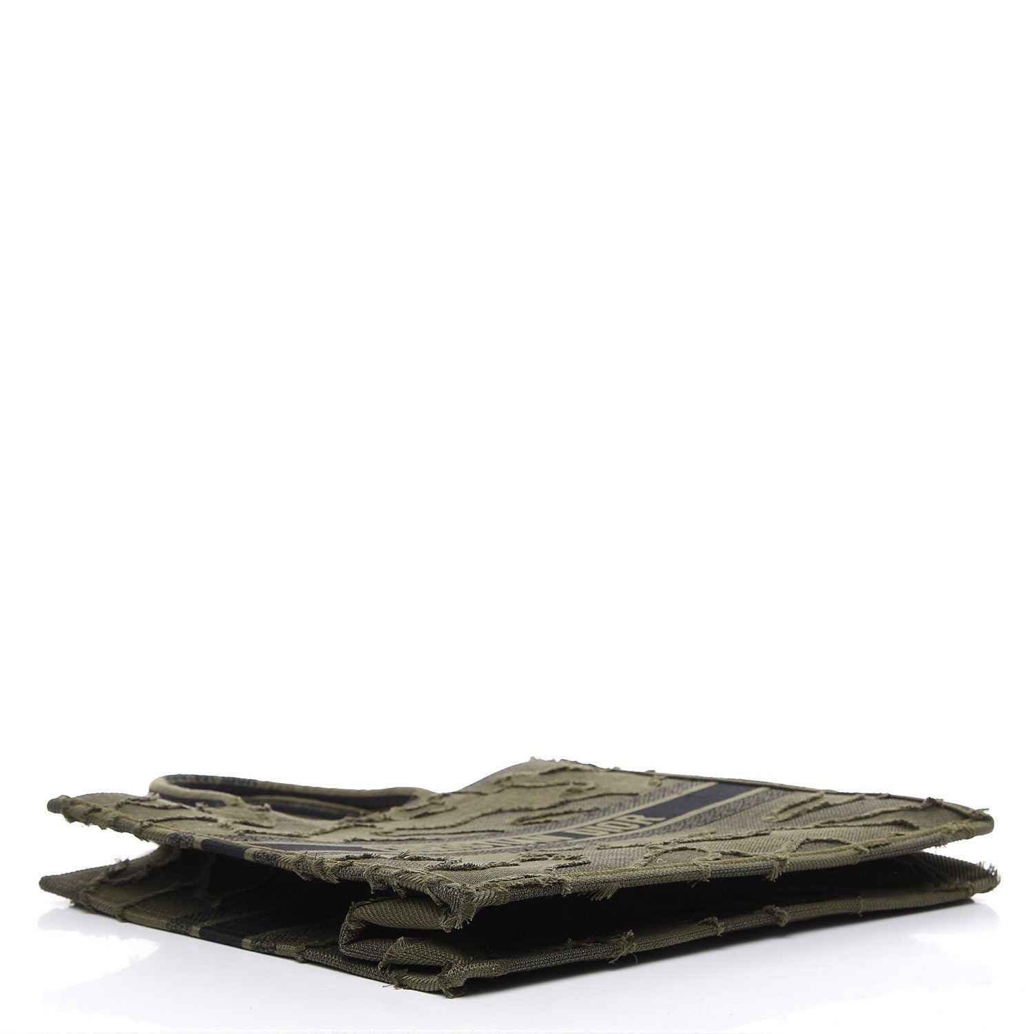Christian Dior Canvas Embroidered Camouflage Book Tote Green 4 of 9