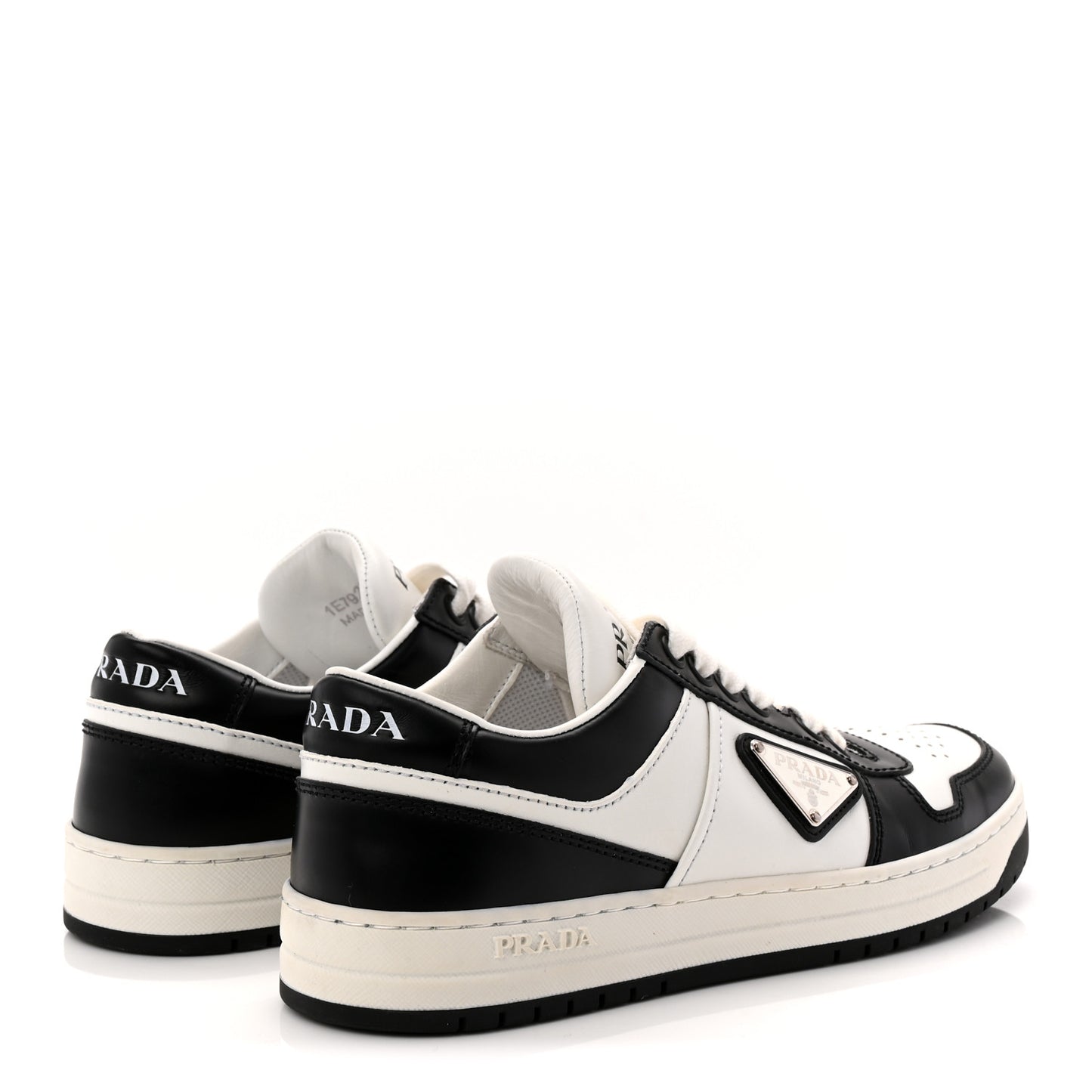 Vitello Sport Spazzolato Rois Triangle Logo Womens Downtown Low Top 30mm Sneakers 36.5 White Black