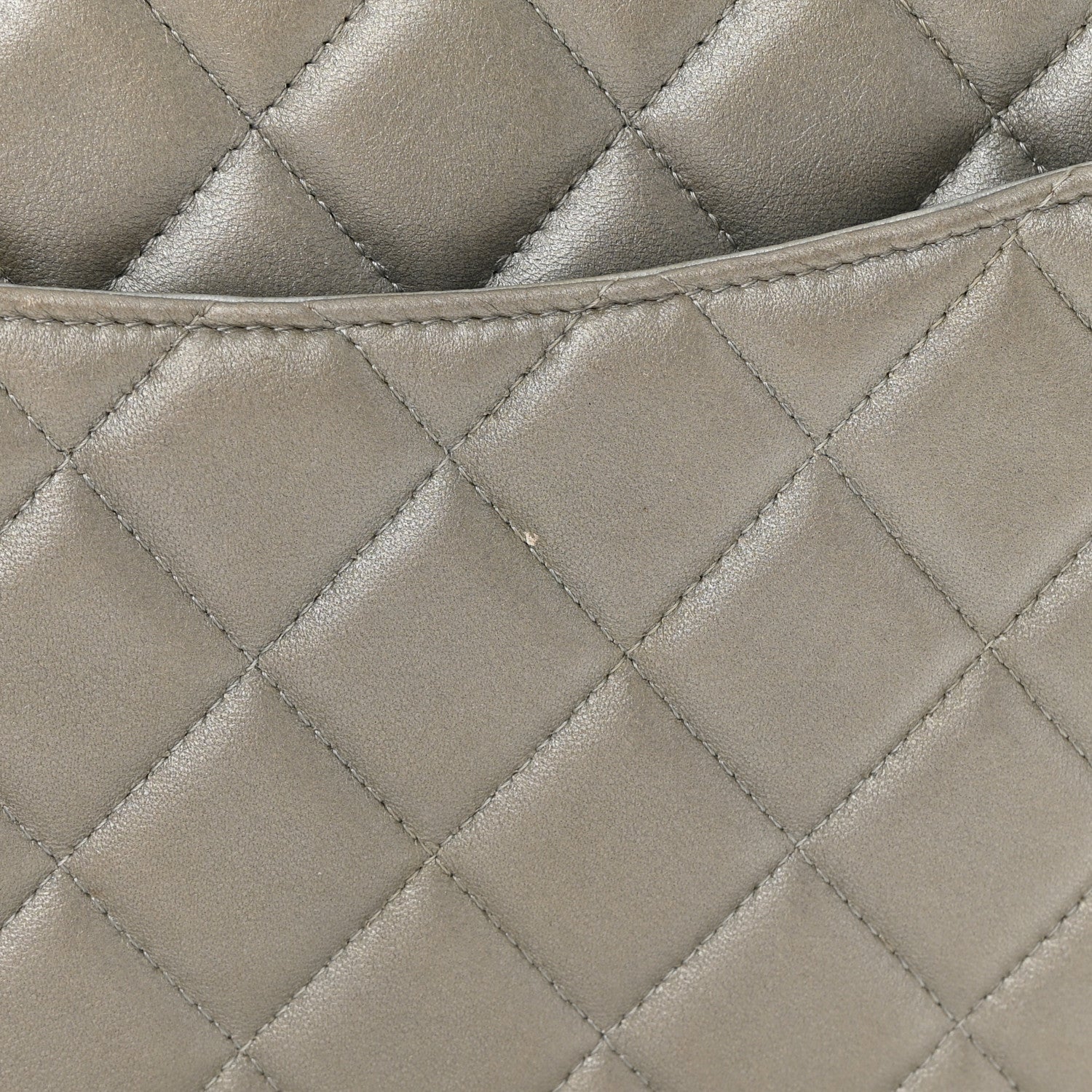 Chanel Lambskin Quilted Clutch With Chain Flap Grey 12 of 13