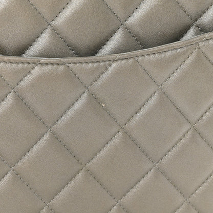 Chanel Lambskin Quilted Clutch With Chain Flap Grey 12 of 13