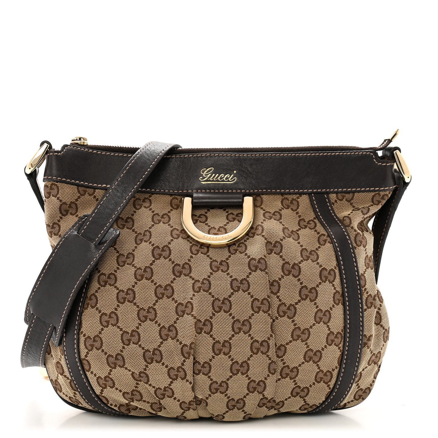 Monogram Small D Gold Ring Messenger Dark Brown