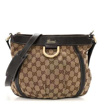 Gucci Monogram Small D Gold Ring Messenger Dark Brown 1 of 15