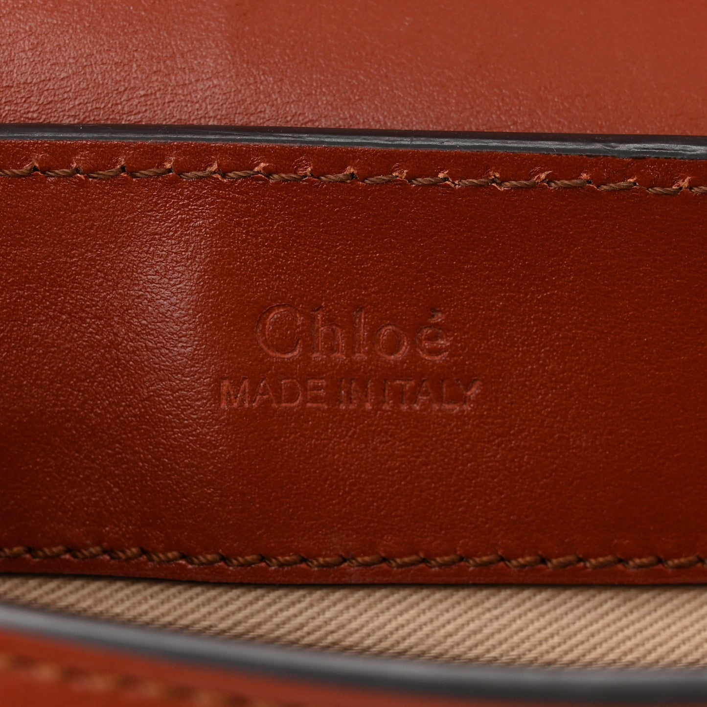 Calfskin Suede C Belt Bag Sepia Brown