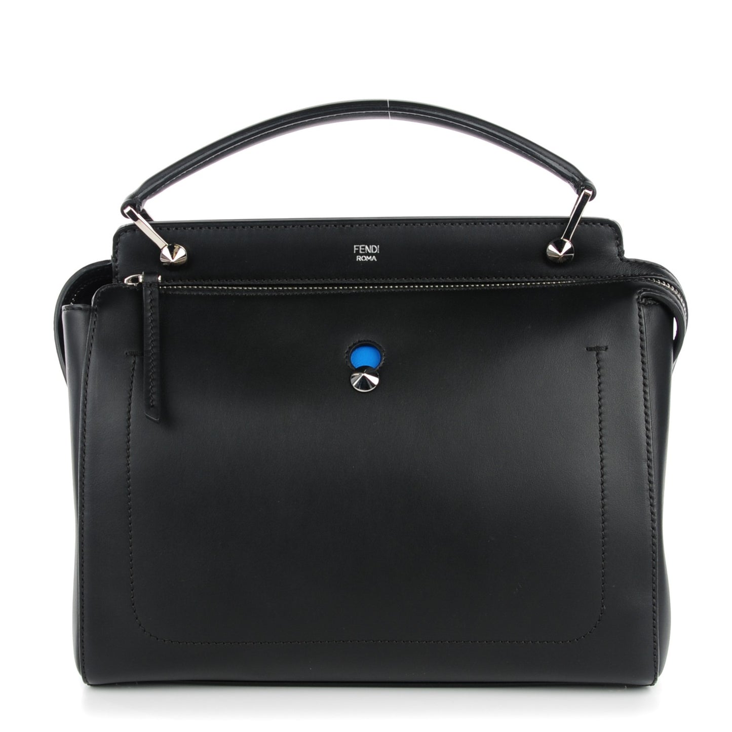Vitello Baltico Dolce DotCom Satchel Black Blue Royal