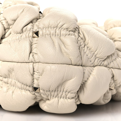 Valentino Garavani Nappa Spikeme Clutch Ivory 9 of 9