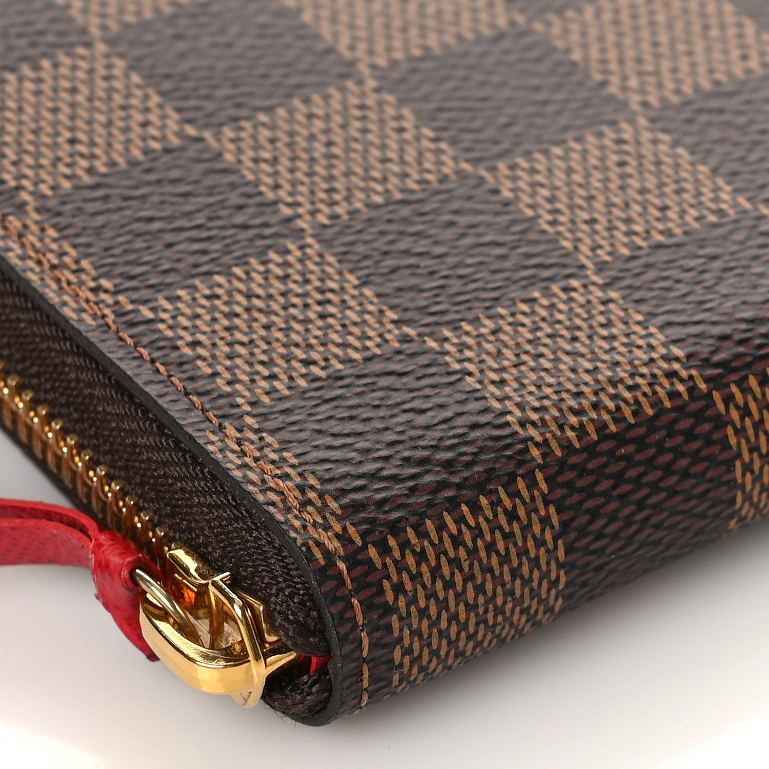 Louis Vuitton Damier Ebene Clemence Wallet Cherry 7 of 8