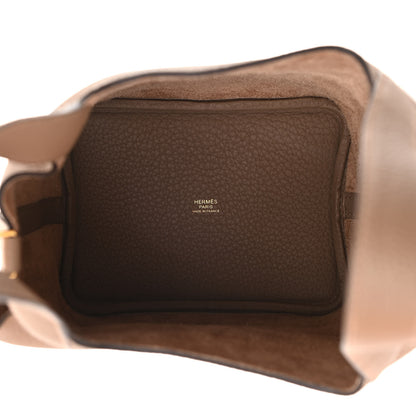 Hermes Taurillon Maurice Picotin Lock 18 PM Beige De Weimar 5 of 11