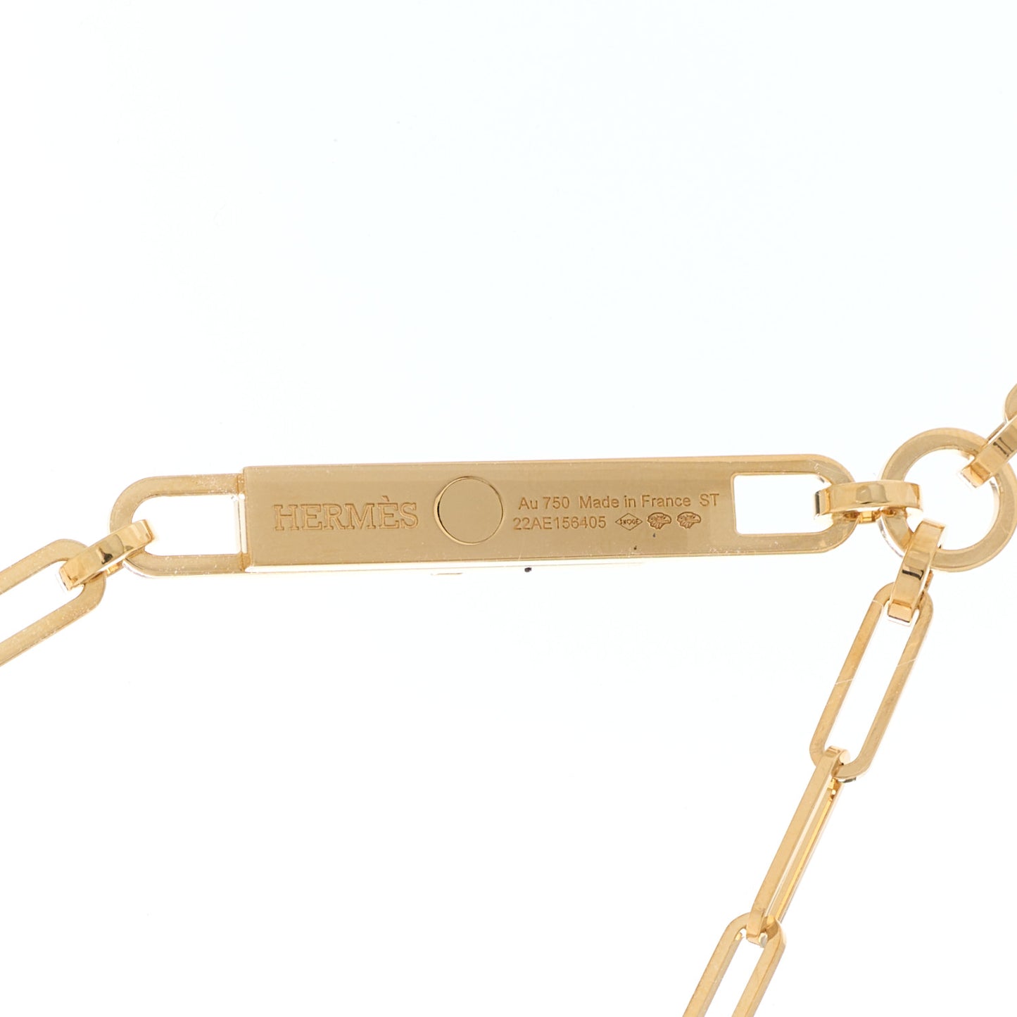18K Yellow Gold Diamond PM Kelly Chaine Lariat Necklace ST