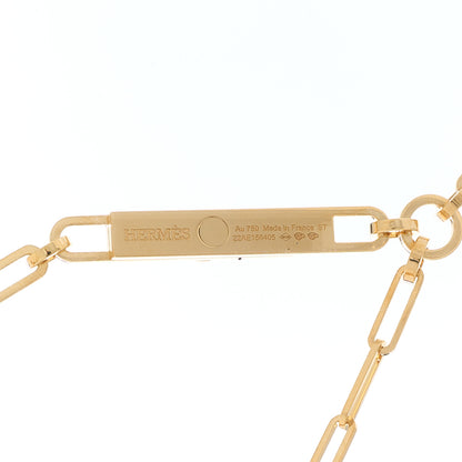 Hermes 18K Yellow Gold Diamond PM Kelly Chaine Lariat Necklace ST 3 of 4