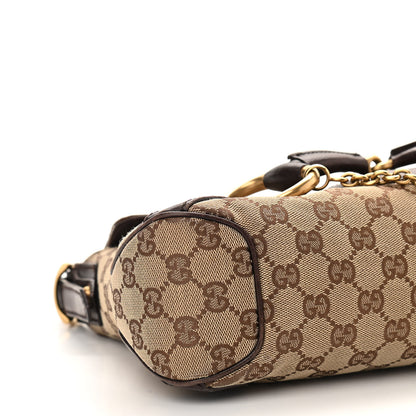Gucci Monogram Horsebit Chain Flap Shoulder Bag Brown 9 of 12