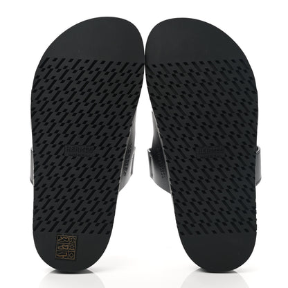 Hermes Calfskin Womens Chypre Sandals 36 Black 5 of 8