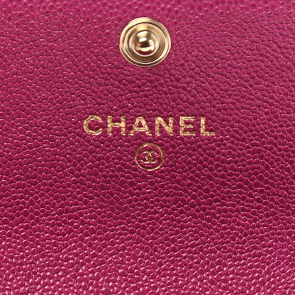 Chanel Caviar Quilted Boy Flap Card Holder Fuchsia 6 of 8