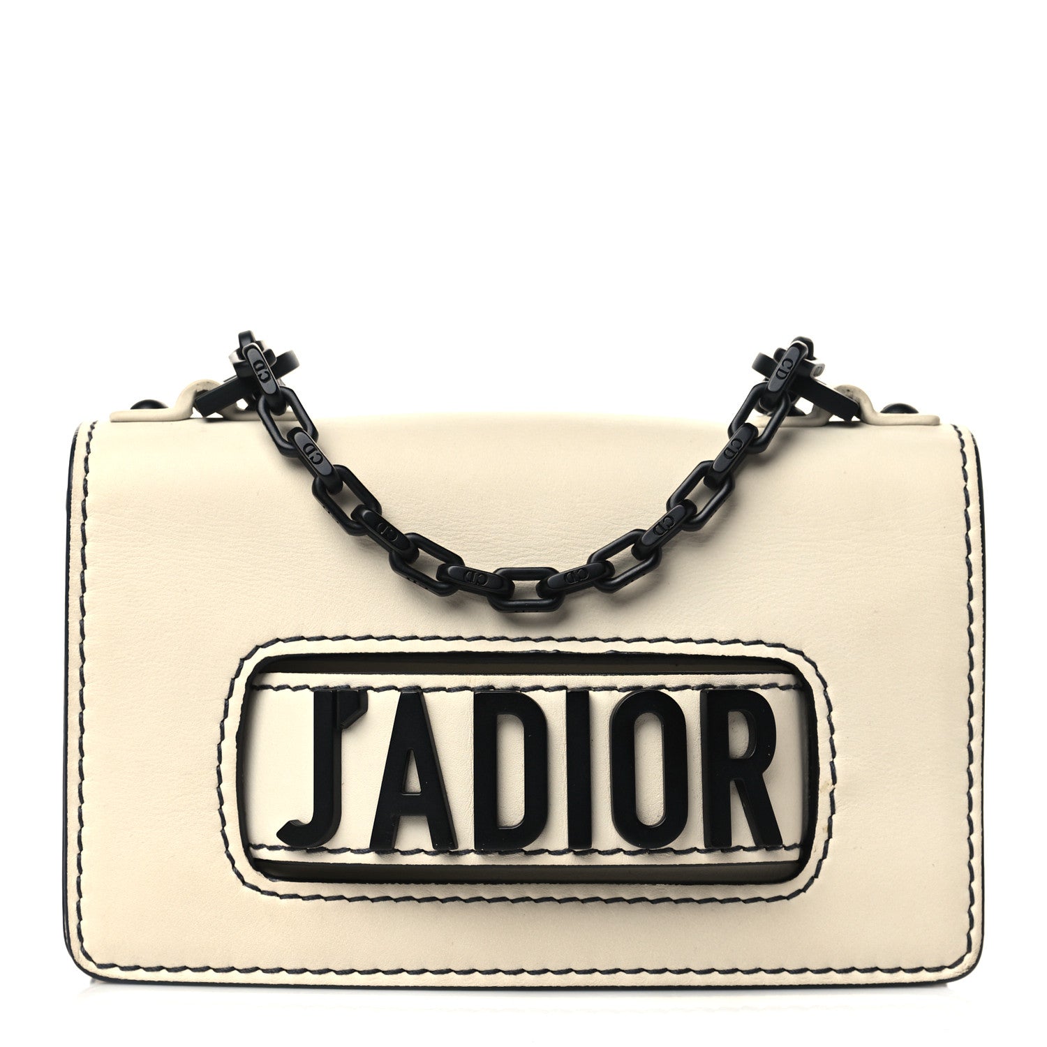 Christian Dior Smooth Calfskin Mini J'Adior Chain Flap Bag Off White 1 of 10