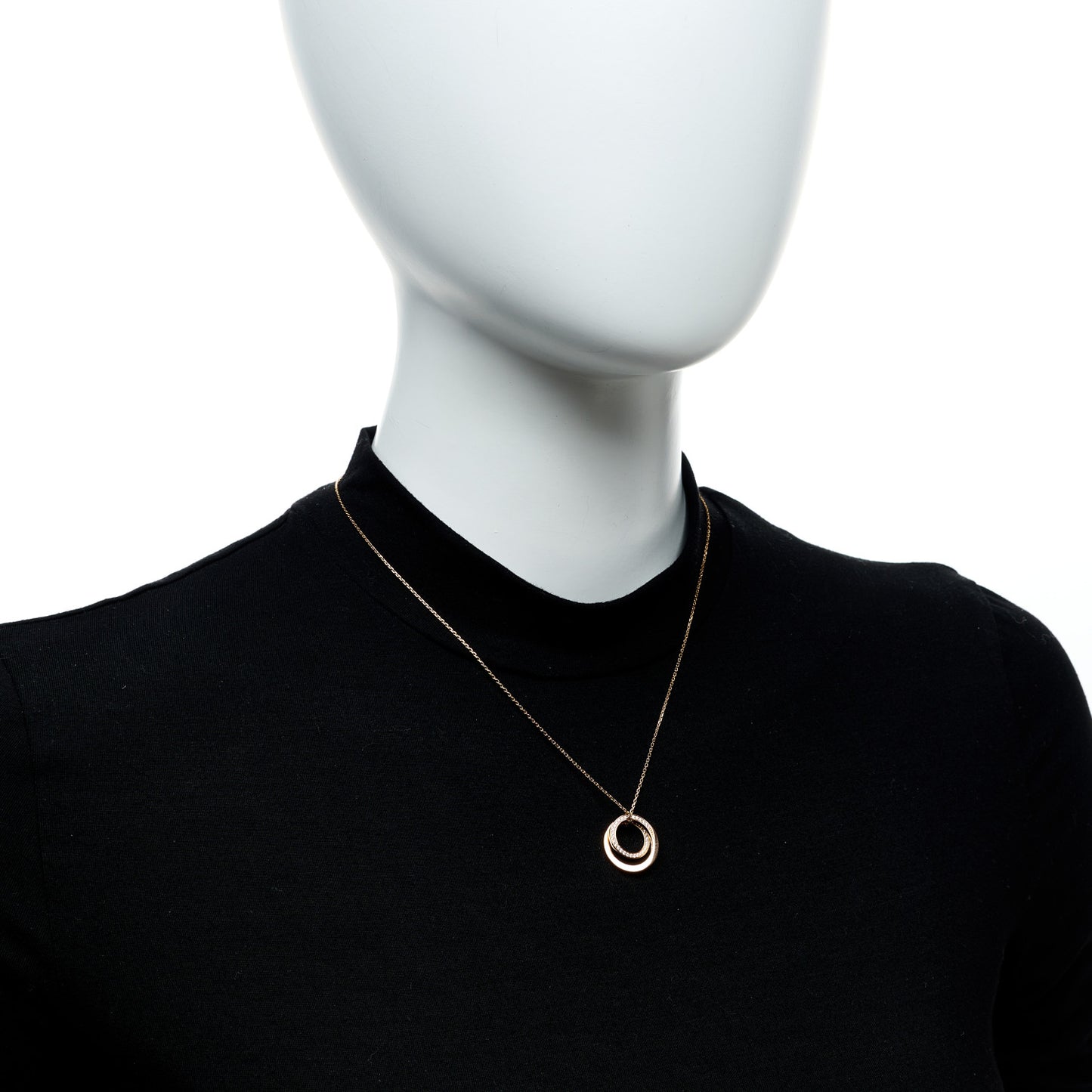18K Pink Gold Diamond Etincelle De Cartier Pendant Necklace